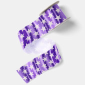 Funny Stars Pattern transparent + Ihr Hintergrund Satinband (Rückseite)