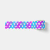 Funny Stars Pattern transparent + Ihr Hintergrund Satinband (Vorderseite)