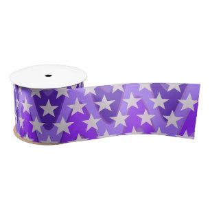 Funny Stars Pattern transparent + Ihr Hintergrund Satinband