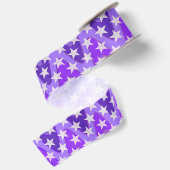 Funny Stars Pattern transparent + Ihr Hintergrund Satinband (Rückseite)