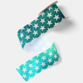Funny Stars Pattern transparent + Ihr Hintergrund Satinband (Rückseite)