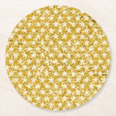Funny Stars Pattern transparent + Ihre Idee Runder Pappuntersetzer (Vorderseite)