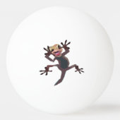 Funny Startling Lizard Gecko Tischtennisball (Vorderseite)