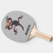 Funny Startling Lizard Individuelle Name Tischtennis Schläger (Seitenansicht)
