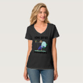 Funny Statement Sloth Zuhause Office Notebook Work T-Shirt (Vorderseite Vollansicht)