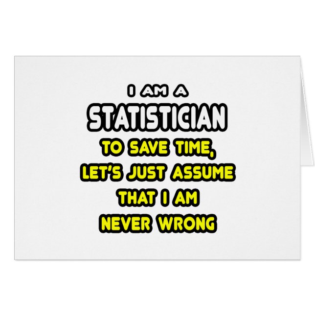 Funny Statistician T - Shirt und Geschenke (Vorderseite (Horizontal))