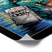 Funny Statue of Liberty Cries, Van Gogh Starry Nig Poster (Ecke)