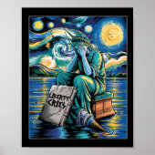 Funny Statue of Liberty Cries, Van Gogh Starry Nig Poster (Vorne)