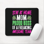 Funny Stay At Home Mom Boss Proud Of Awesome Famil Mousepad (Mit Mouse)