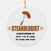 Funny Steak Keramik Ornament (Hinten)