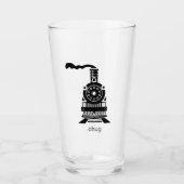 Funny Steam Engine Travers & Locomotive Lovers Glas (Vorderseite)