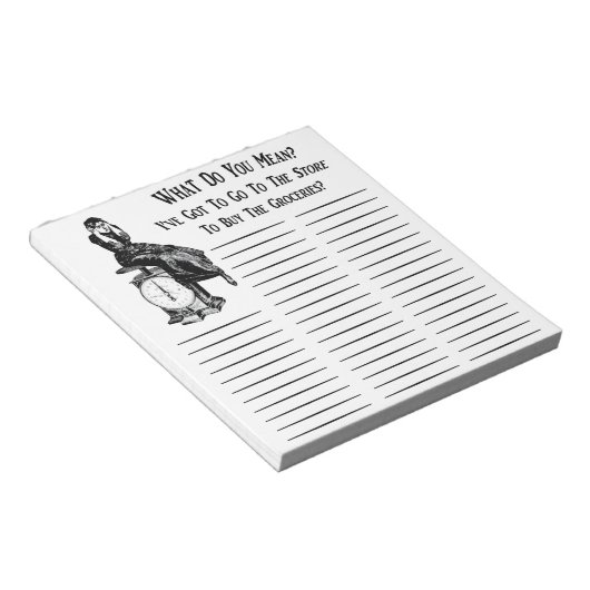 Funny Steampunk Einkaufsliste Notizblock (angewinkelt)