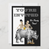 Funny Steampunk gothic Einladung (Vorderseite)