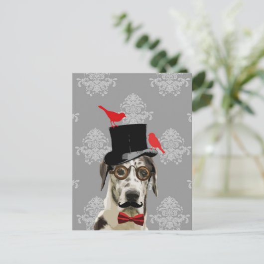 Funny Steampunk Postkarte (Stehend Vorderseite)