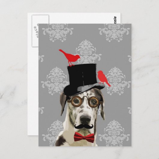 Funny Steampunk Postkarte (Vorne/Hinten)