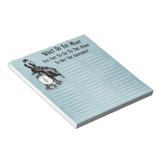Funny Steampunk Shopping List Notizblock (angewinkelt)