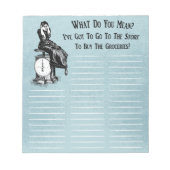 Funny Steampunk Shopping List Notizblock (Vorderseite)