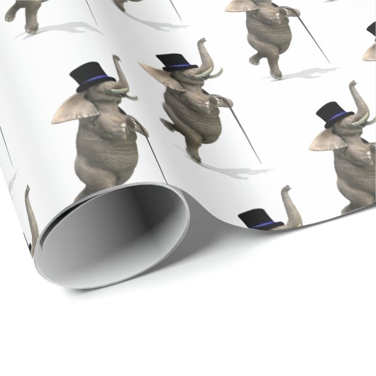 Funny Stechend tanzende Elephant Geschenkpapier (Rolleneckpunkt)