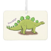 Funny stegosaurus dinosaurus Cartoon Autolufterfrischer (Rückseite)