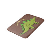 Funny stegosaurus dinosaurus Cartoon Badematte (Schrägansicht)