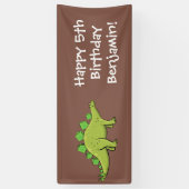 Funny stegosaurus dinosaurus Cartoon Banner (Vertikal)