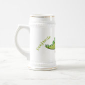 Funny stegosaurus dinosaurus Cartoon Bierglas (Links)