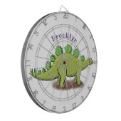 Funny stegosaurus dinosaurus Cartoon Dartscheibe (Vorderseite Links)