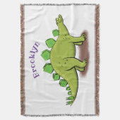 Funny stegosaurus dinosaurus Cartoon Decke (Vorderseite Vertikal)