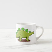 Funny stegosaurus dinosaurus Cartoon Espressotasse (Rechts)