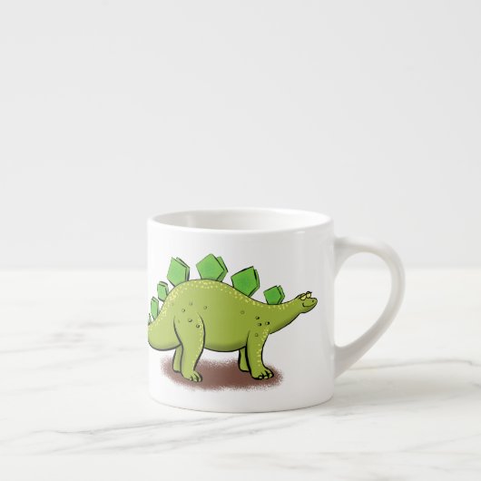 Funny stegosaurus dinosaurus Cartoon Espressotasse (Rechts)