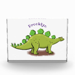 Funny stegosaurus dinosaurus Cartoon Fotoblock