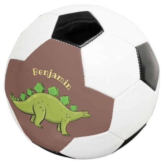 Funny stegosaurus dinosaurus Cartoon Fußball (Dreiviertel)