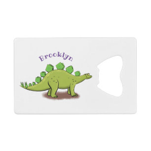Funny stegosaurus dinosaurus Cartoon Geldbeutel Flaschenöffner