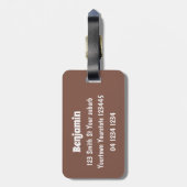 Funny stegosaurus dinosaurus Cartoon Gepäckanhänger (Rückseite vertikal)