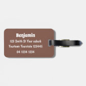 Funny stegosaurus dinosaurus Cartoon Gepäckanhänger (Rückseite horizontal)