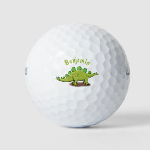 Funny stegosaurus dinosaurus Cartoon Golfball
