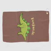 Funny stegosaurus dinosaurus Cartoon Golfhandtuch (Horizontal)