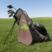 Funny stegosaurus dinosaurus Cartoon Golfhandtuch (Gras)
