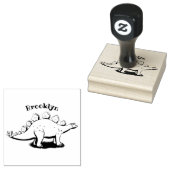 Funny stegosaurus dinosaurus Cartoon Gummistempel (Stempel)