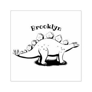 Funny stegosaurus dinosaurus Cartoon Gummistempel