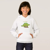 Funny stegosaurus dinosaurus Cartoon Hoodie (Vorne ganz)