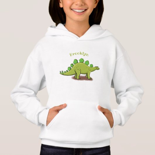 Funny stegosaurus dinosaurus Cartoon Hoodie (Vorderseite)