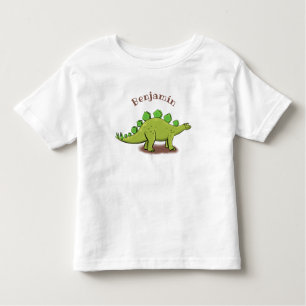 Funny stegosaurus dinosaurus Cartoon Kleinkind T-shirt