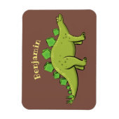 Funny stegosaurus dinosaurus Cartoon Magnet (Vertikal)