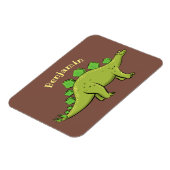 Funny stegosaurus dinosaurus Cartoon Magnet (Linke Seite)