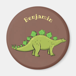 Funny stegosaurus dinosaurus Cartoon Magnet