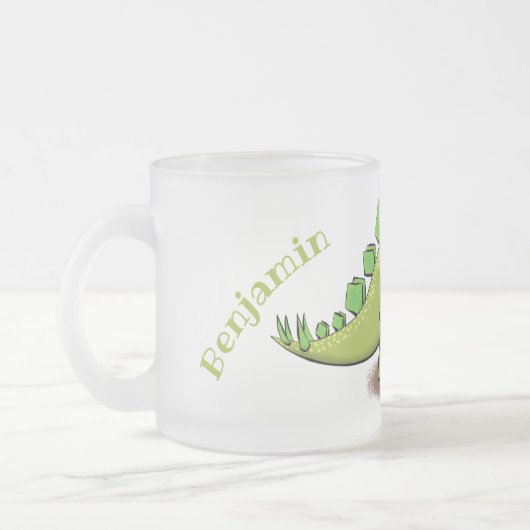 Funny stegosaurus dinosaurus Cartoon Mattglastasse (Links)