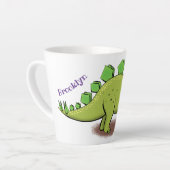 Funny stegosaurus dinosaurus Cartoon Milchtasse (Linke Ecke)