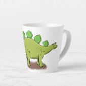 Funny stegosaurus dinosaurus Cartoon Milchtasse (Rechte Ecke)