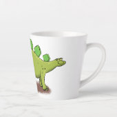 Funny stegosaurus dinosaurus Cartoon Milchtasse (Rechts)